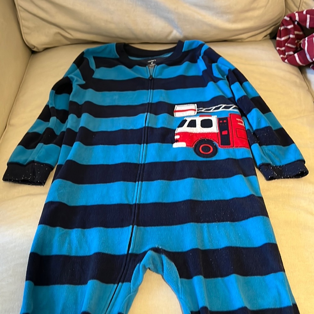 Bundle of three fleece onesies size 6